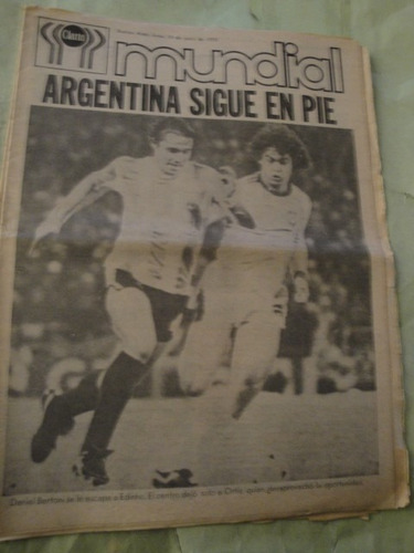 Diario Clarin Argentina Campeon Mundial 1978 Brasil Italia