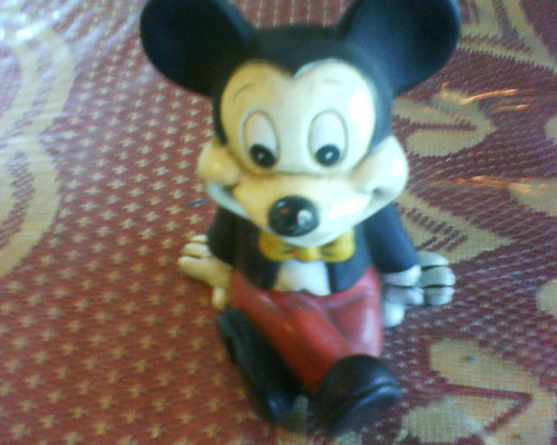 Antigua Figura De Goma Raton Mickey