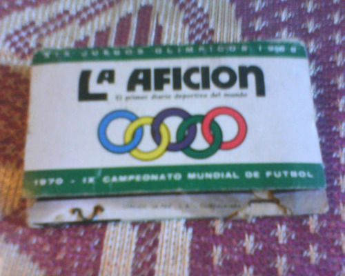 Caja Fosforos Conm.juegos Olimpicos 68 Y Mundial 70 Mexico