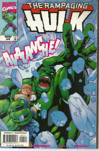 The Rampaging Hulk N° 04 - Em Inglês - Editora Marvel - Formato 16 X 24,5 - Capa Mole - Bonellihq 4 Cx242 Nov23