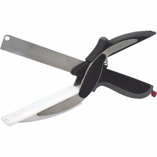 Tijeras Clever Cutter 2en1 Cuchillo Y Tabla De Cortar Cevnio