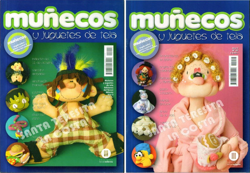 Revista Muñecos Y Juguetes De Tela Lote X 12 Con Moldes