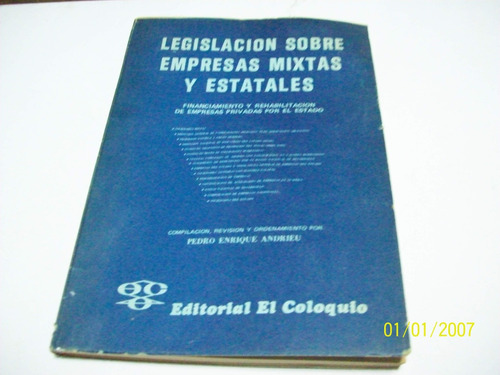 Libro:legislacion Sobre Empresas Mixtas Y Estatales-andreiu