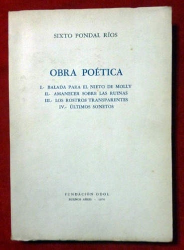 Sixto Pondal Rios - Obra Poética