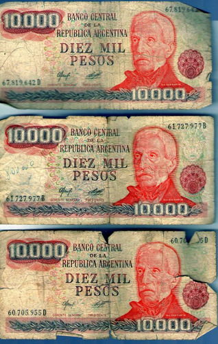 Billete 10.000 Diez Mil Pesos Argentinos