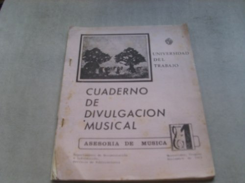 Cuaderno De Divulgacion Musical  Utu