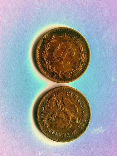 1 Centavo 1942 Monograma Estados Unidos Mexicanos