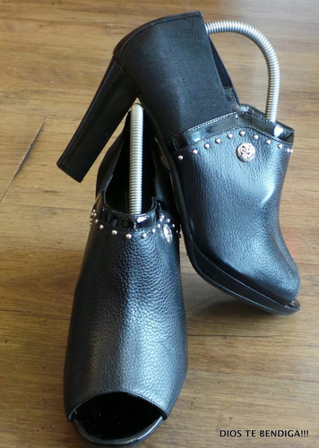 Brighton Botas Zapatos Cuero Charol Metal 71/2