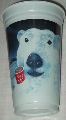 Coca Cola 2 Copos Descartáveis 700ml Promo Natal Urso Polar
