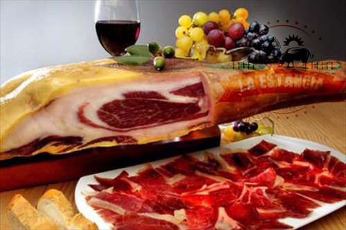 Pata De Jamón Crudo T/ Iberico + Prensa Y Cuchillo Jamonero!