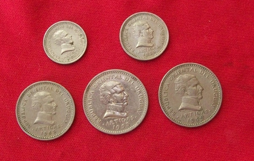 Jm * Uruguay Set Completo 1953 - 1959 - 5 Monedas