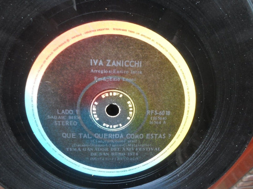 Iva Zanicchi - Que Tal Querida Como Estas / Vendetta  
