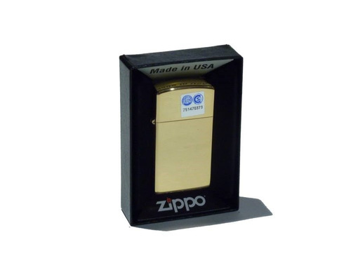 Encendedor Zippo Slim Dorado Brillante Made In Usa 28717