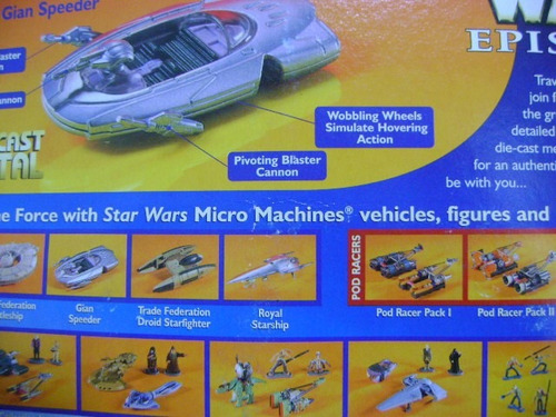 Imagen 5 de 5 de Nico Gian Speeder Star Wars Micromachine (msw 44)