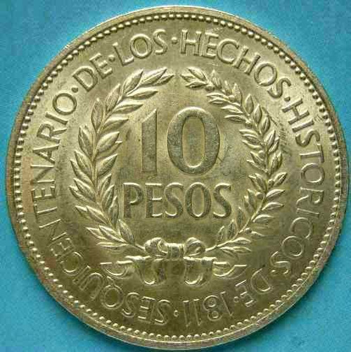 Imagen 2 de 5 de Tp Moneda De $10.- Gaucho De Plata 1961 En Impecable Estado.