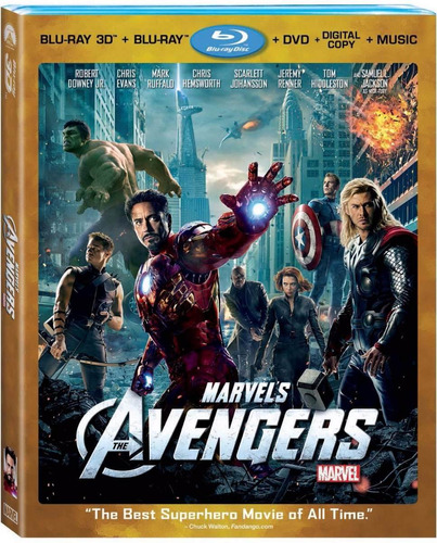 Blu Ray Avengers 3d 2d (edicion 4 Dsicos) Slip Cover