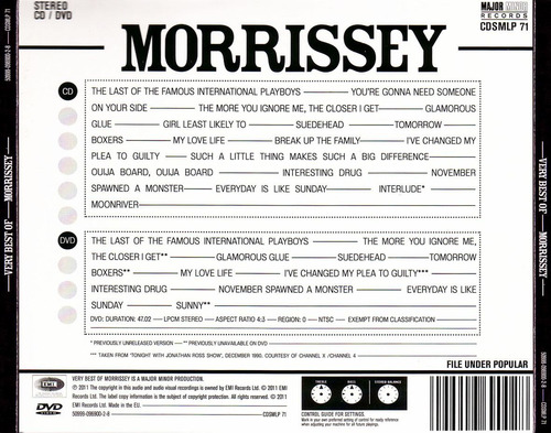 Morrissey Very Best Of Morrissey Cd + Dvd - Los Chiquibum