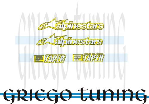 Tun Adhesivos En Vinilo Alemán  Alpinestars  4 Piez,amarillo