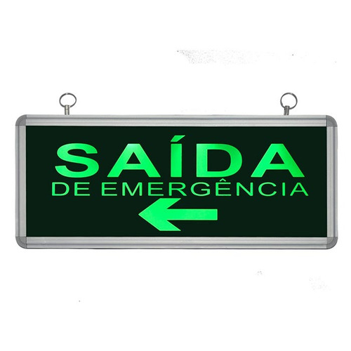 Placa De Led Saída De Emergência À Esquerda Un-07 220v Unik