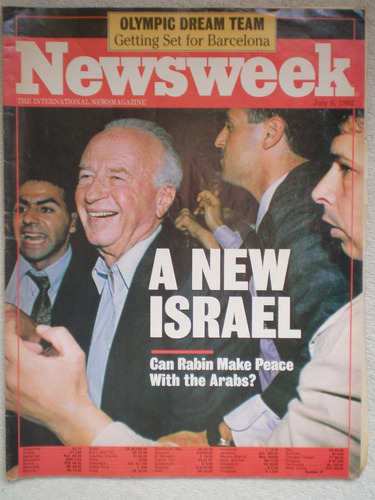 Revista Newsweek 06/07/1992 Isaac Rabin Triunfa Elecciones