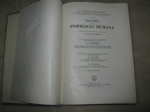 Principios De Fisiologia Humana Por E.h. Starling,aguilar