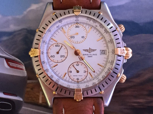 Relogio Breitling Avenger-aço-ouro-safira-automat. 38mm.