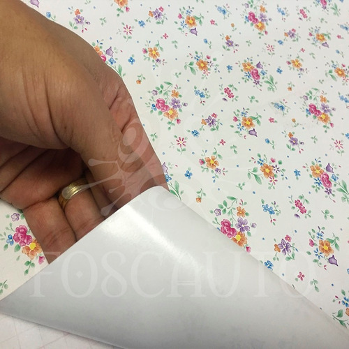 Papel Parede Vinilico Adesivo Linho Floral Lavavel 10mx45cm