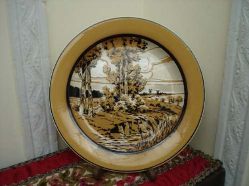 Gran Plato Antiguo Villeroy Boch Pintado A Mano Miralo