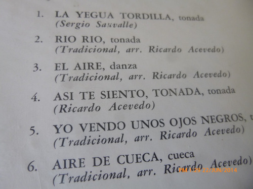 Vinilo Lp De Ricardo Acevedo , Solos De Guitarra (u74