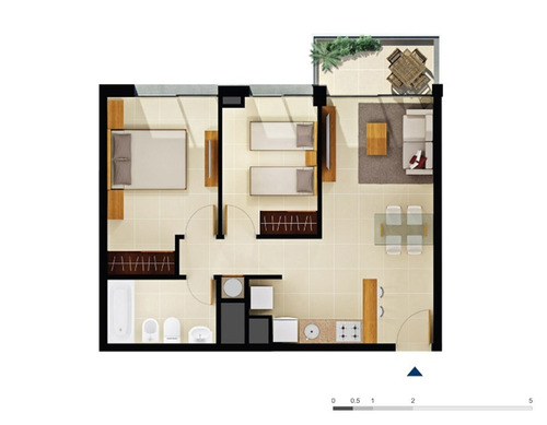 Imagen 10 de 11 de Parque Batlle Apartamento 1 Dormitorio