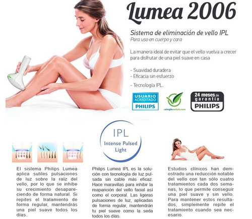 Depiladora Philips Lumea Sc2006 Rostro Cuerpo 140.000 Pulsos