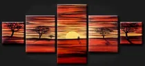 Comprar Cuadros Tripticos Modernos Pintados A Mano En Lienzo Paisaje