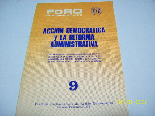 Libro:accion Democratica Y La Reforma Del Estado-ad