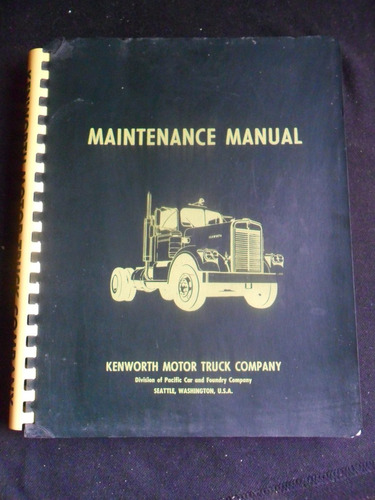 Maintenance Manual Kenworth Motor Truck Company Bru05