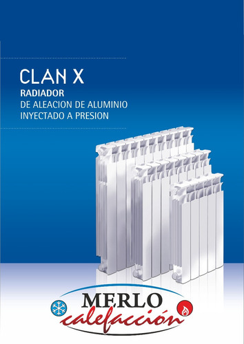 Radiador Calefaccion Clan N 500 Aluminio + Kit Instalacion