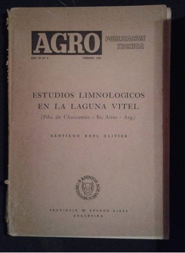 Revista Agro Estudios Limnologicos En La Laguna Vitel Año 3