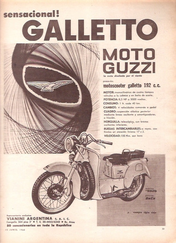 Lote 2 Antigua Publicidad Moto Guzzi