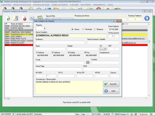 Programa Controle De Estoque, Vendas E Contas A Receber V1.0