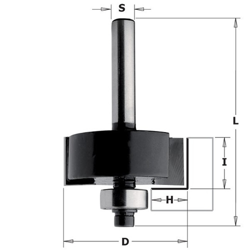 Broca Para Router Rebajar 1/2 X 1/2 Eje 1/4 Cmt 83503