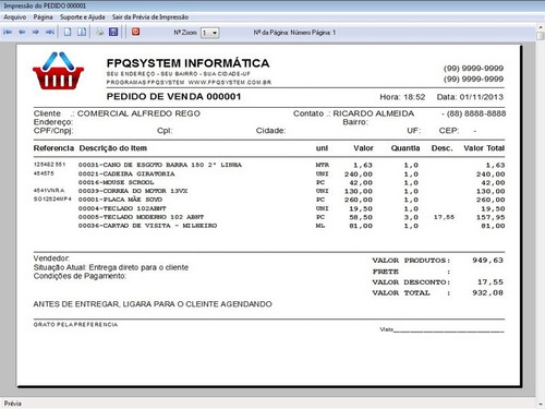 Programa Controle De Estoque, Vendas E Contas A Receber V1.0