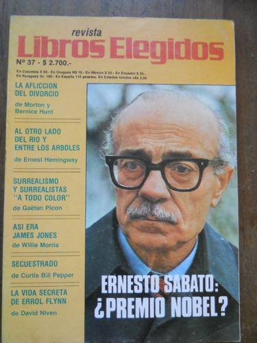 Ernesto Sabato. Nota Revista Libros Elegidos Julio De 1979.-