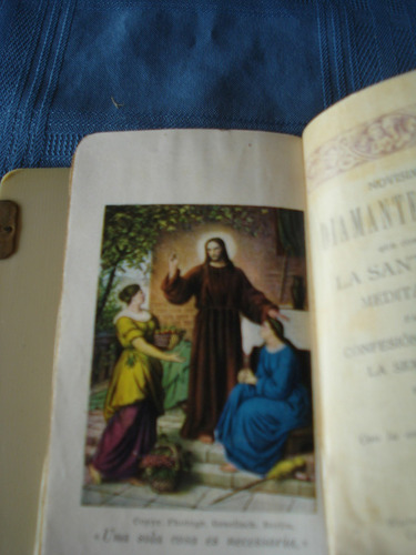 Imagen 3 de 6 de Relicario Libro Oración 1928 Bronce Nacar Baquelita Muy Bien