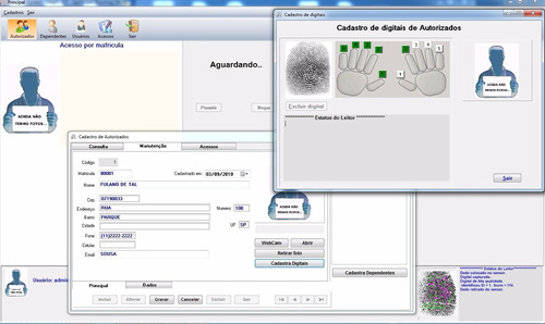 Controle Acesso Entrada E Saida Biométrico Fontes Delphi Xe