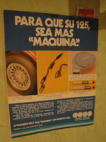 Publicidad Fiat 125 Iava Año 1975