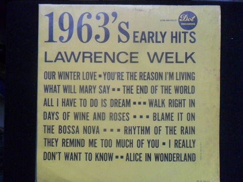 Lp Lawrence Welk 1963's Early Hits