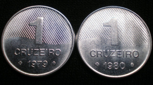 Brasil Monedas 1 Cruzeiro Año 1979 1980 1981 1982 Km#590 C/u