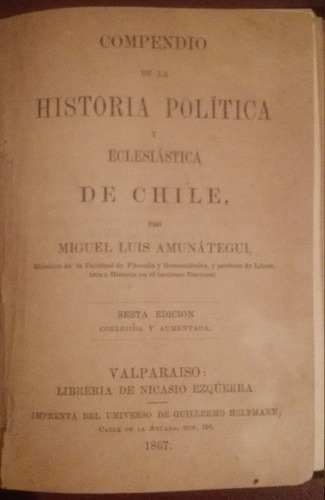 Compendio De La Historia Política Y Eclesiástica De Chile