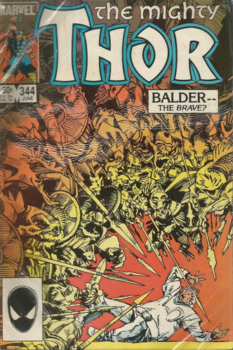 The Mighty Thor N° 344 - Em Inglês - Editora Marvel - Formato 17 X 26 - Capa Mole - 1984 - Bonellihq Cx02 Abr24