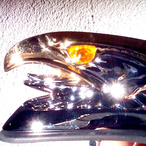 Aguila Guardabarro Metal Led Faro Moto Custom Choper Giro