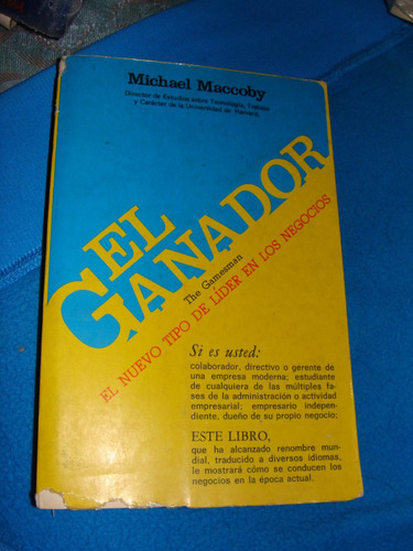 Libro El Ganador, Michael Maccoby